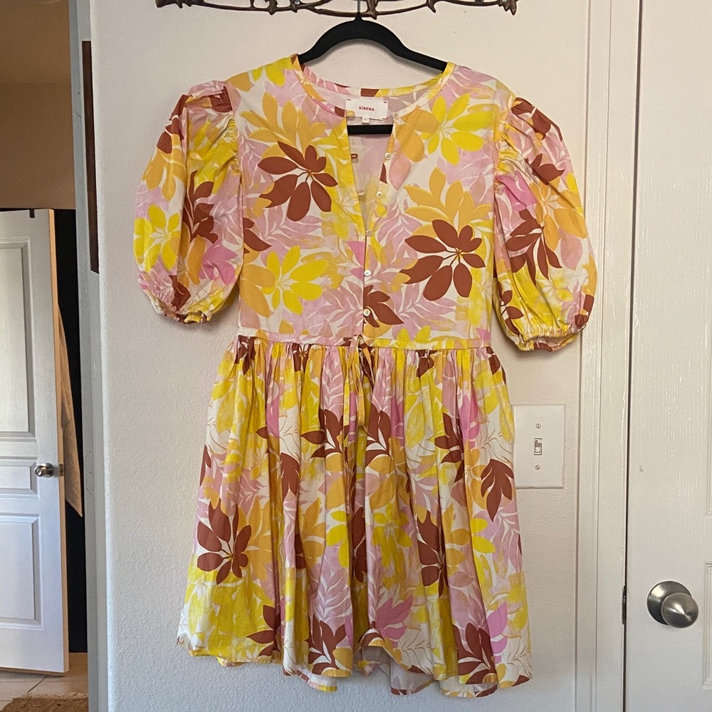 Xirena aurie cotton‎ puff sleeve mini dress - Picture 2 of 5